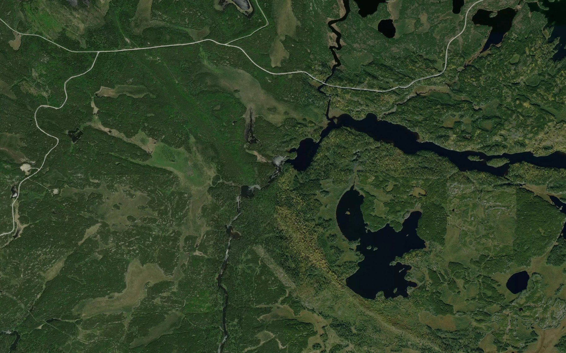 Satellite map of the Wapageisi River