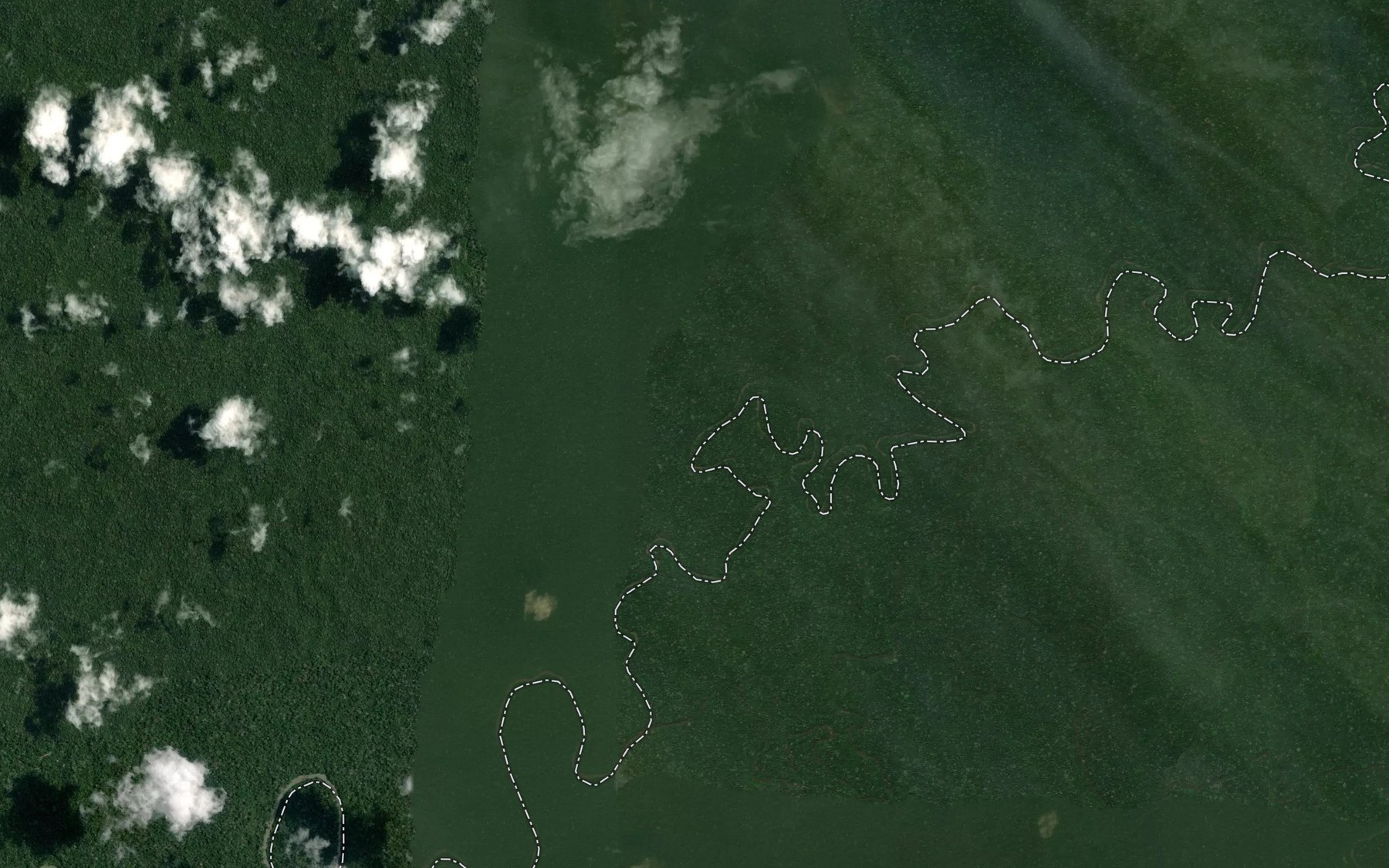 Satellite map of the Quebrada Santillan