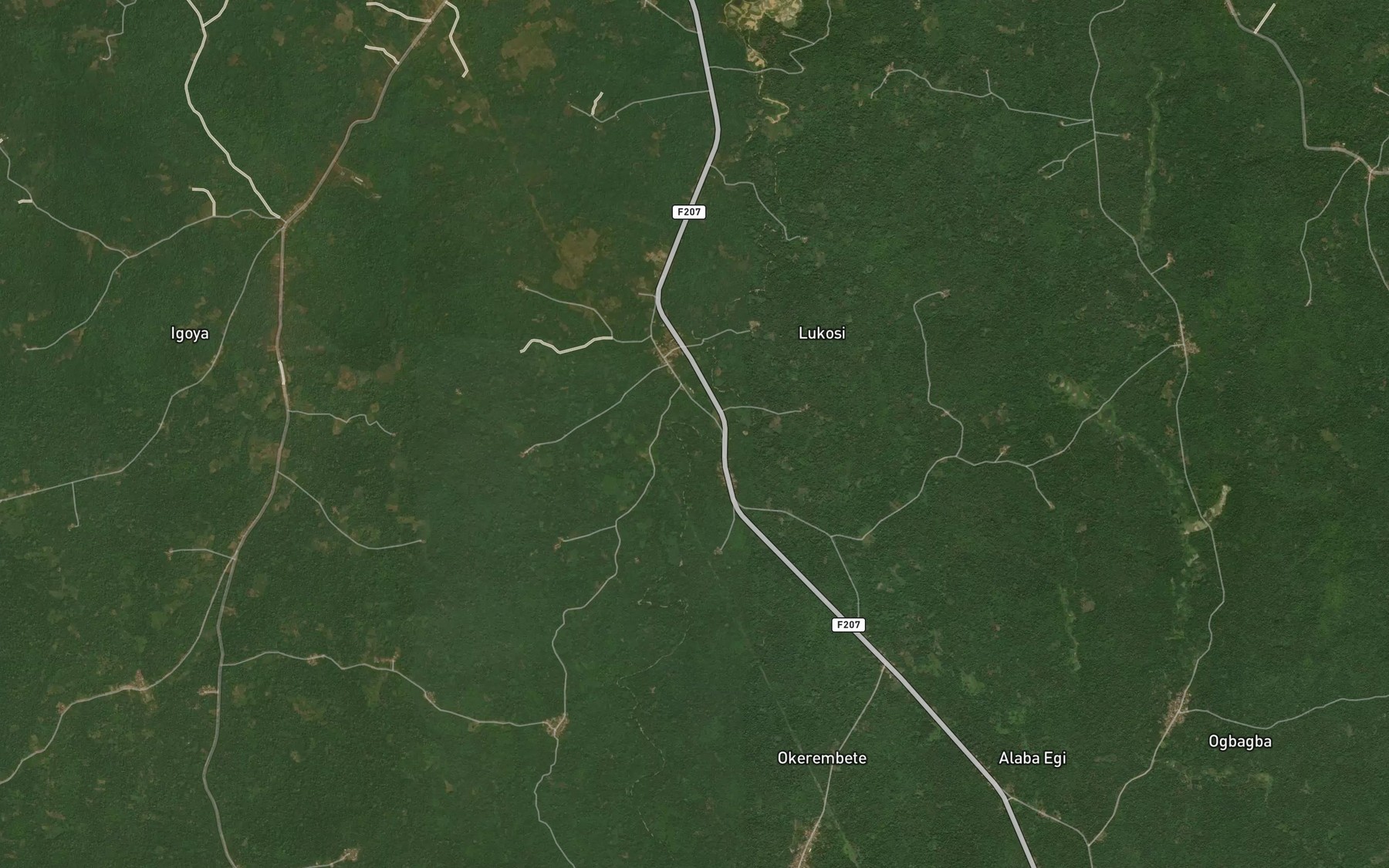 Satellite map of the River Eyinro
