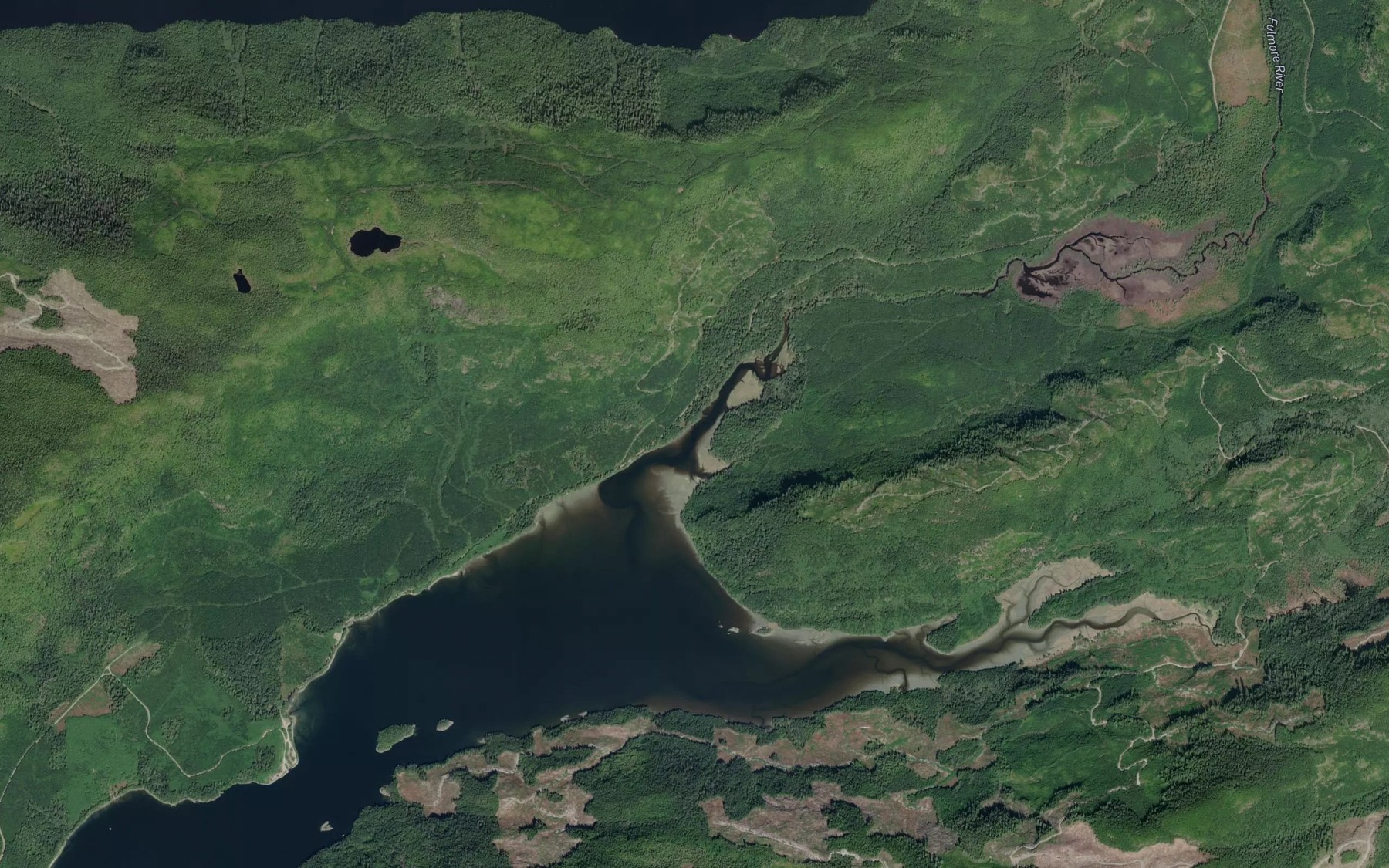 Satellite map of the Fulmore River