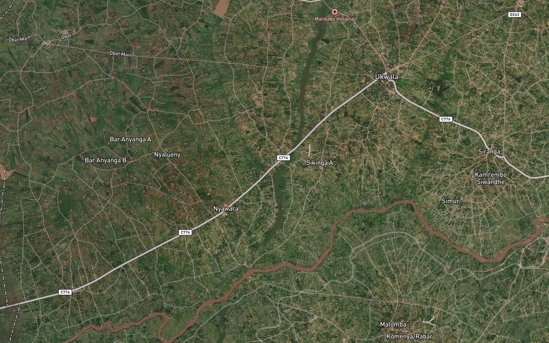 Satellite map of the Siyoga