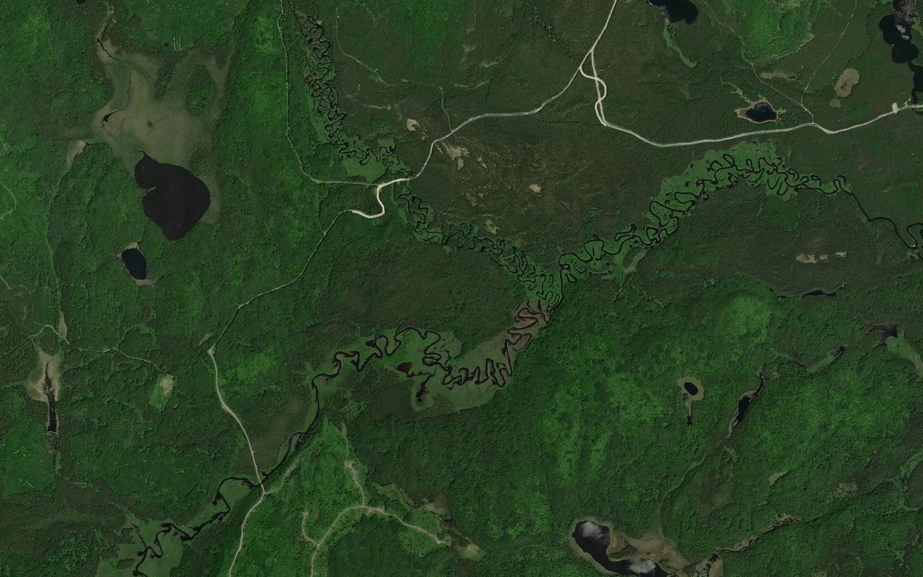 Satellite map of the Meteor Creek