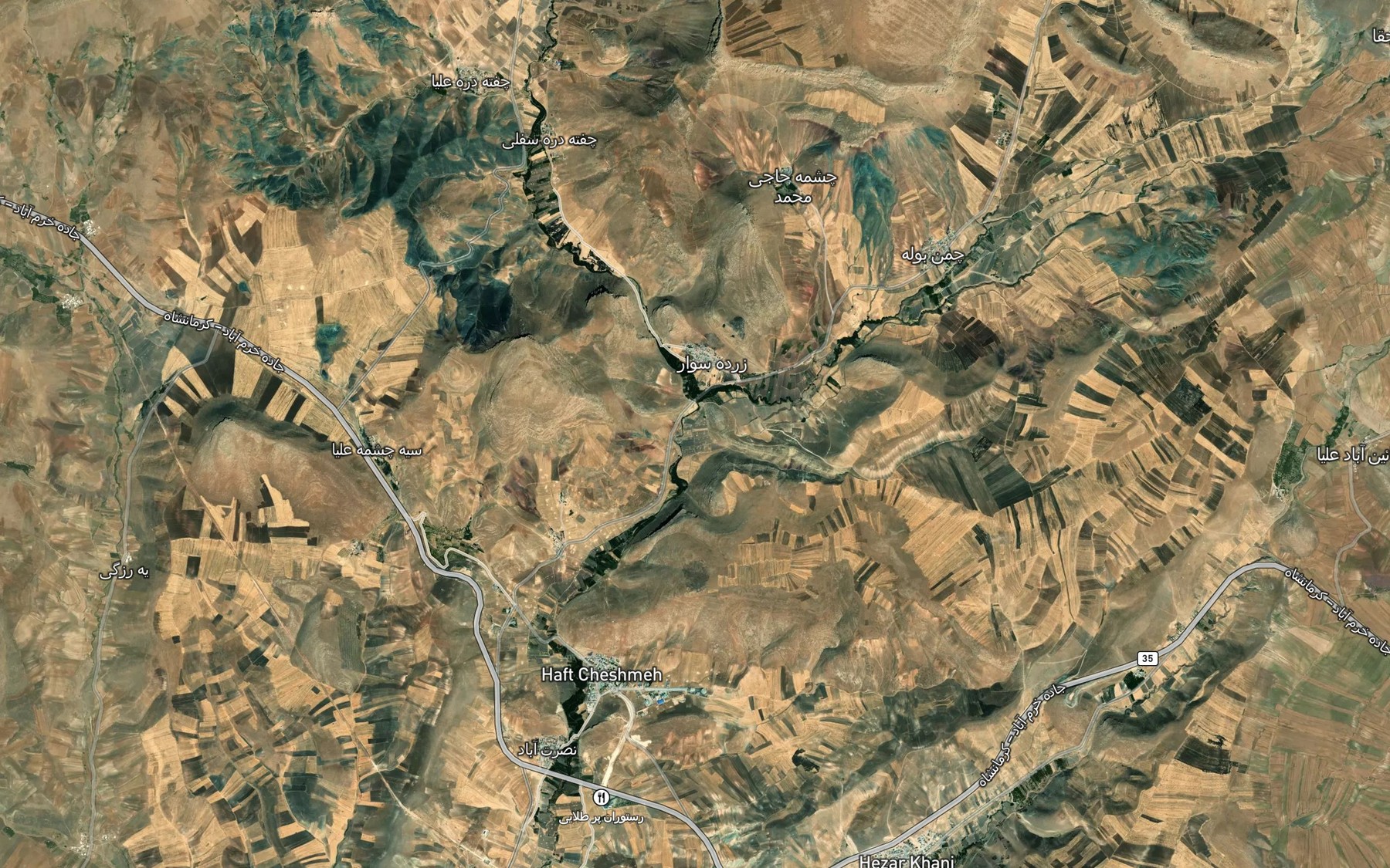 Satellite map of the Cheshmeh-ye Khani