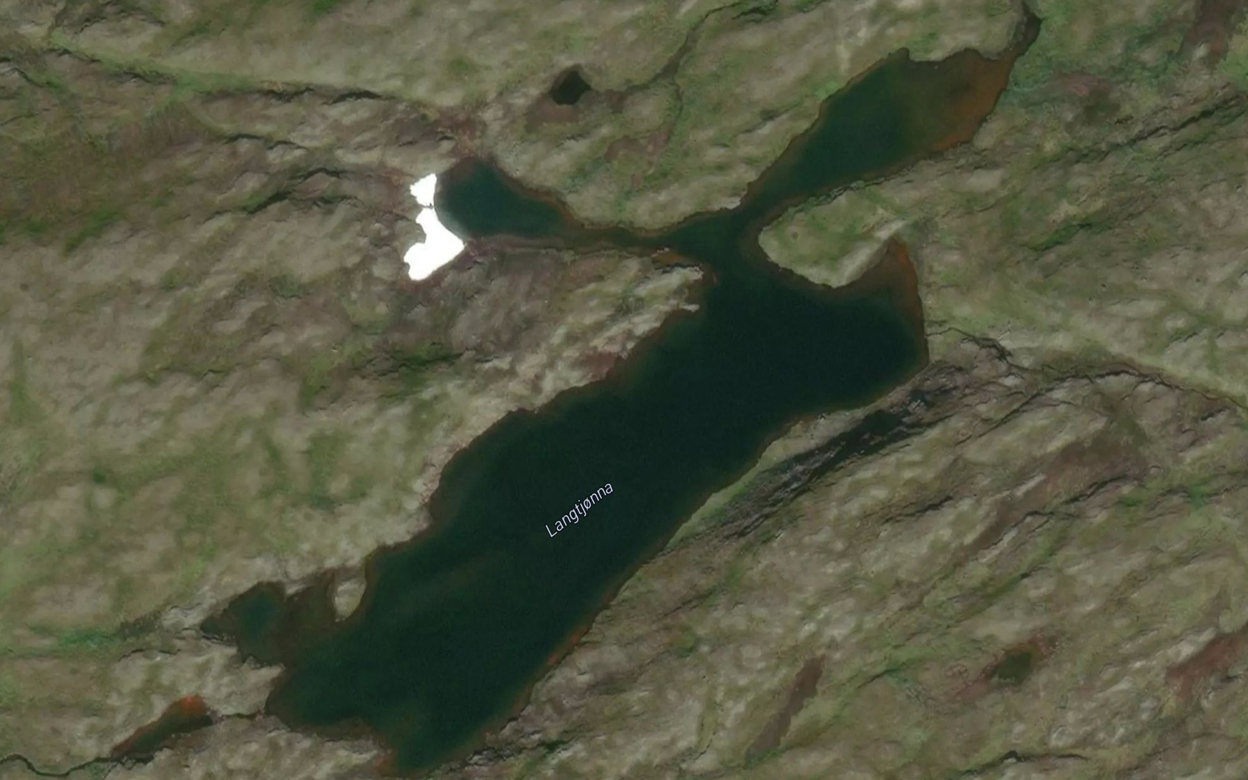 Satellite map of the Langtjorna