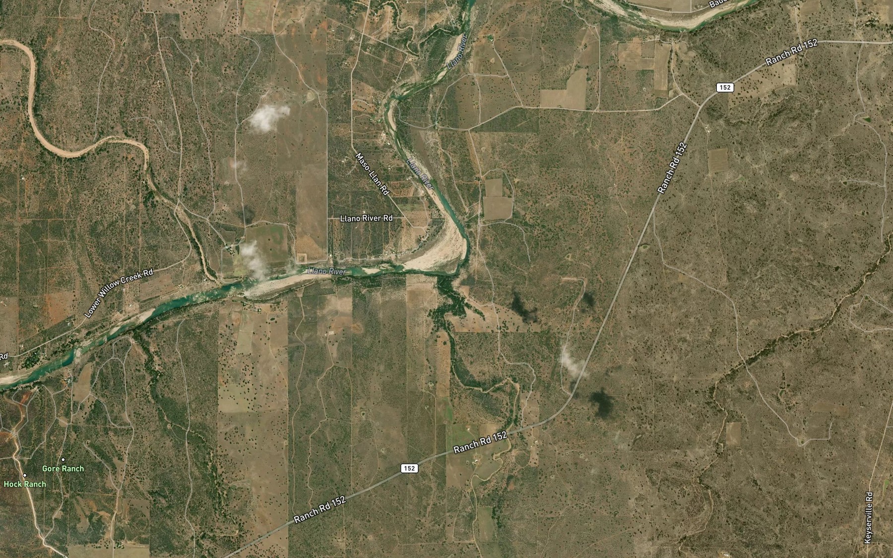 Satellite map of the Hay Branch