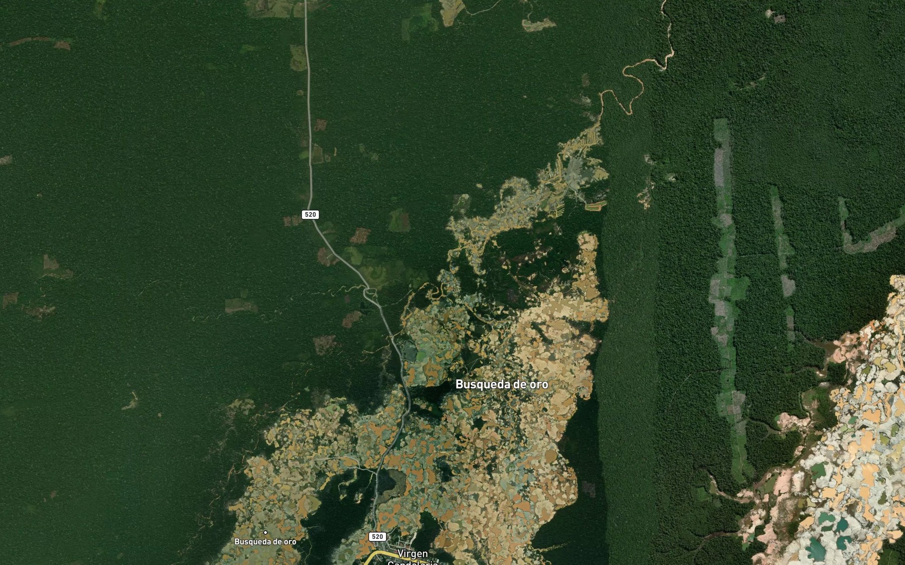 Satellite map of the Quebrada Jayave