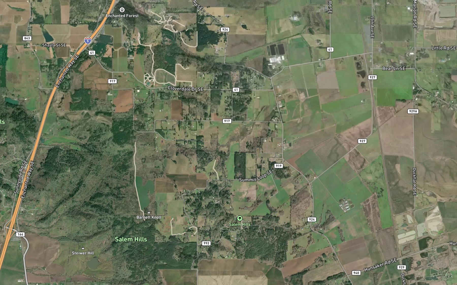 Satellite map of the South Fork Norton Creek