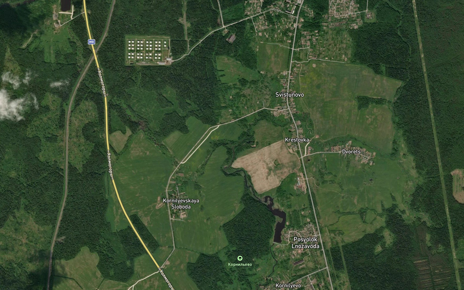Satellite map of the Sinichka