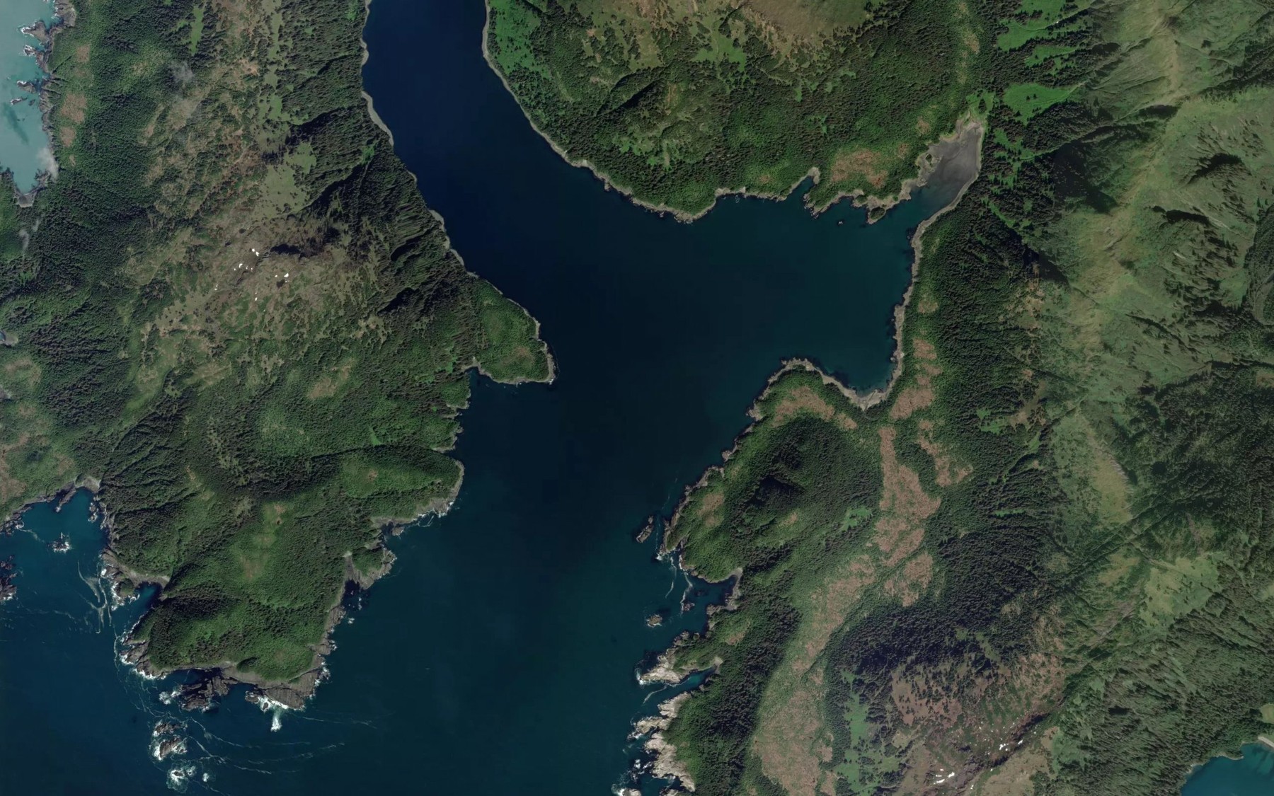 Satellite map of the Torch Bay