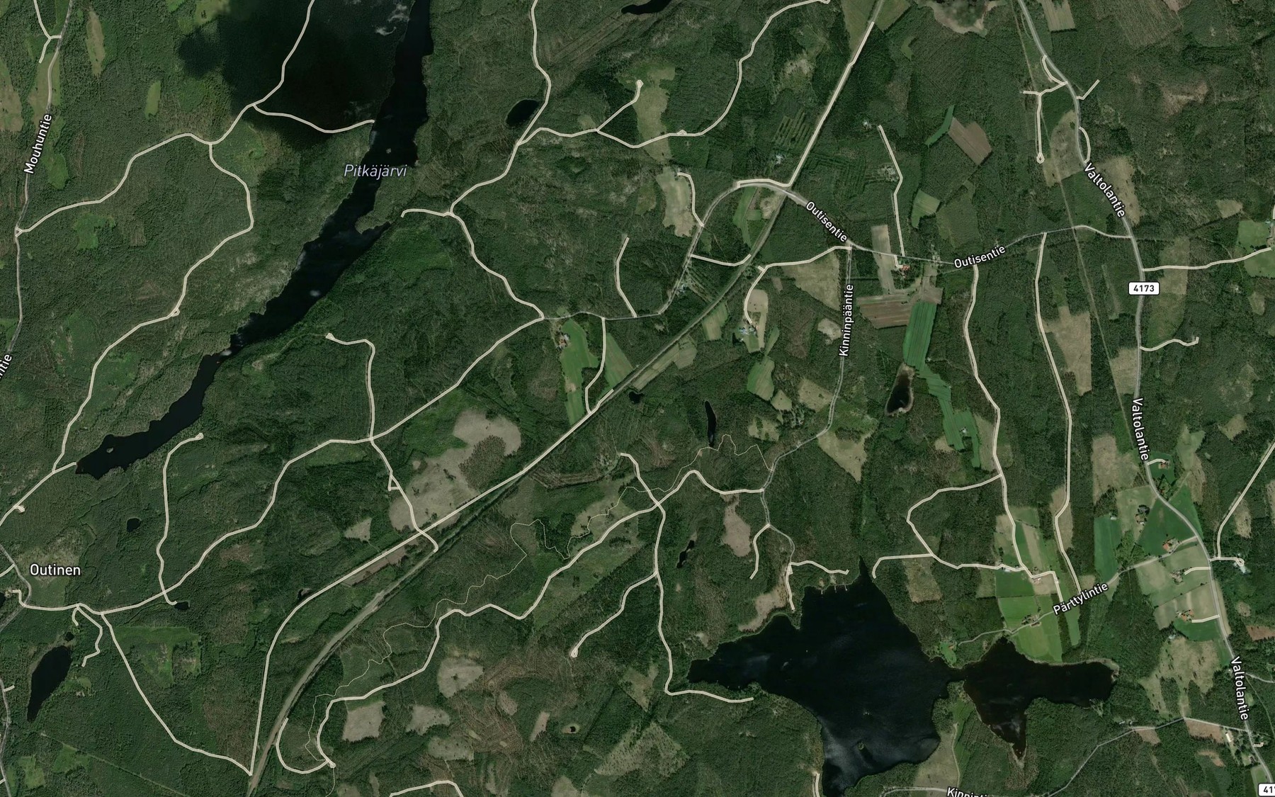 Satellite map of the Vehkolampi