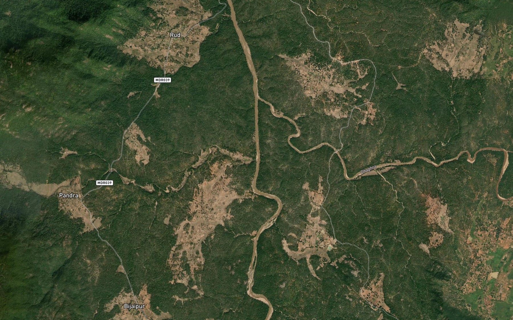 Satellite map of the Pandra Nadi