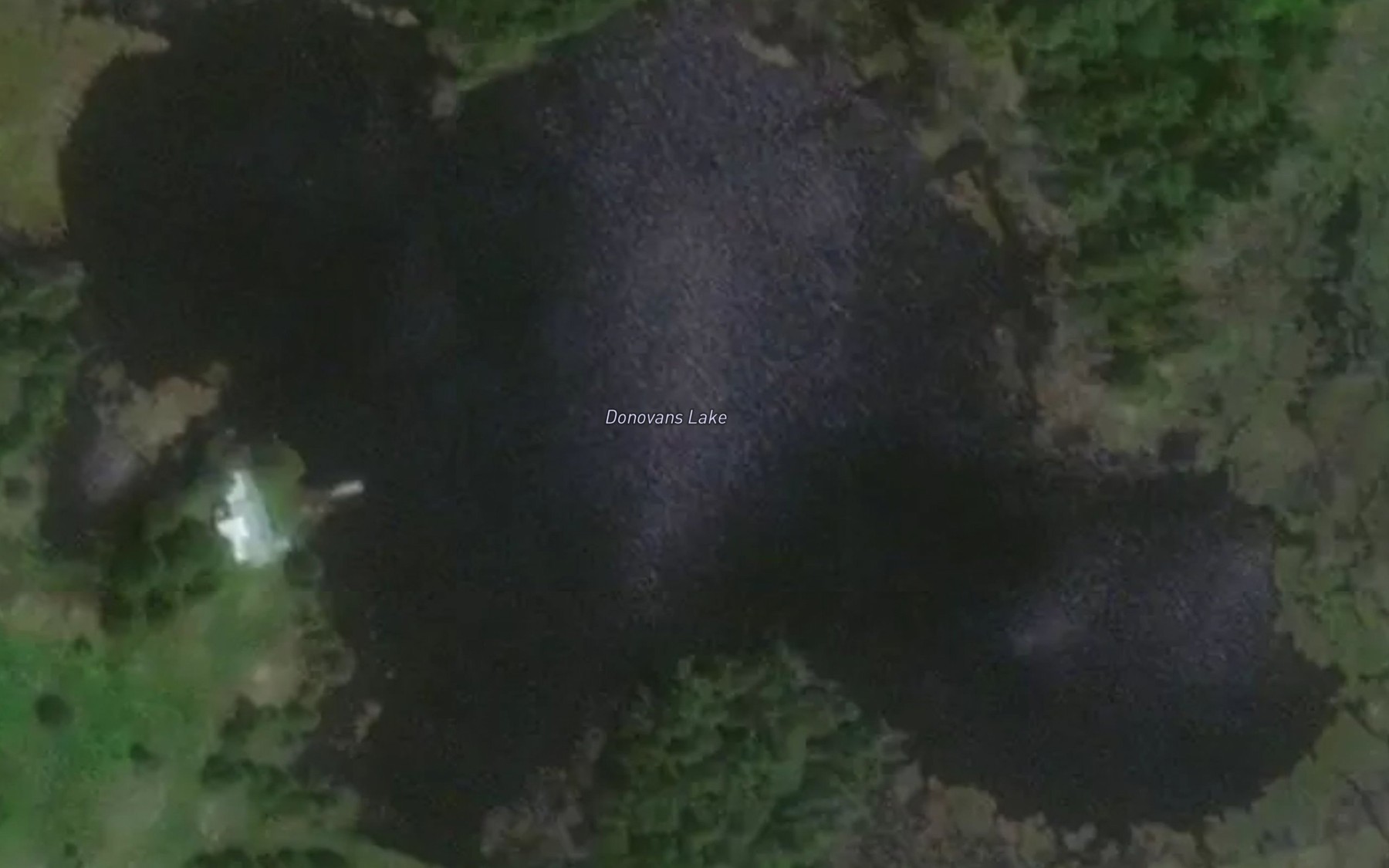 Satellite map of the Donovans Lake
