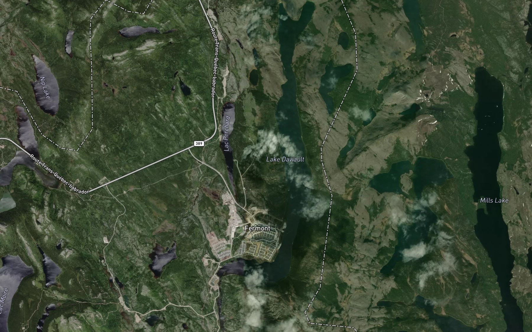 Satellite map of the Lac Daviault