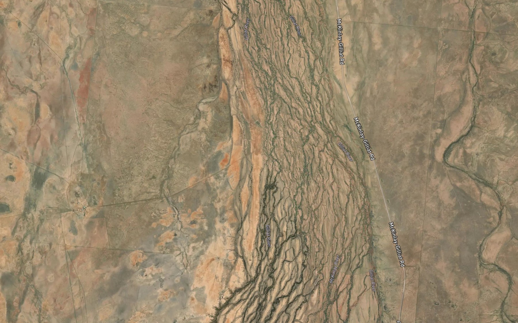 Satellite map of the McKinlay River