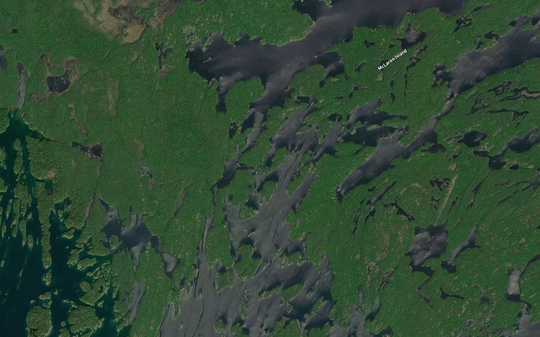 Satellite map of the Indian Dock Channel