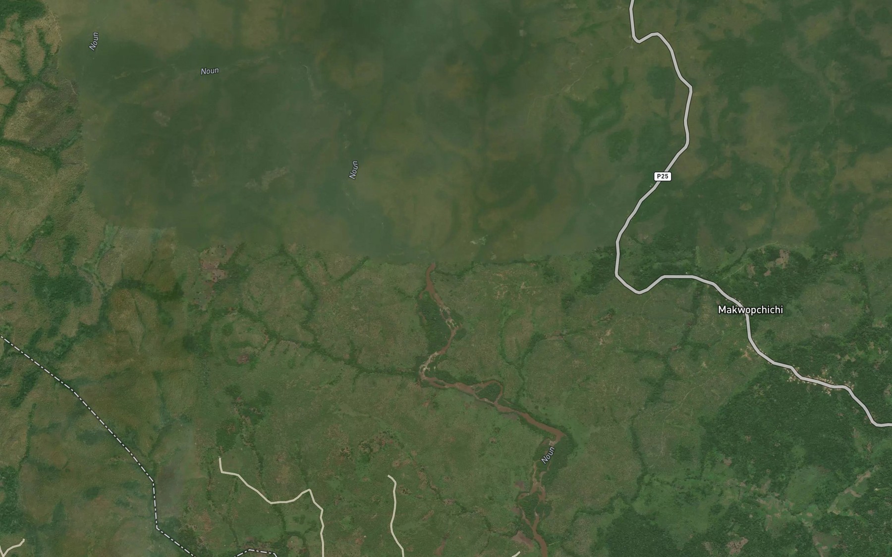 Satellite map of the Mben Mfou