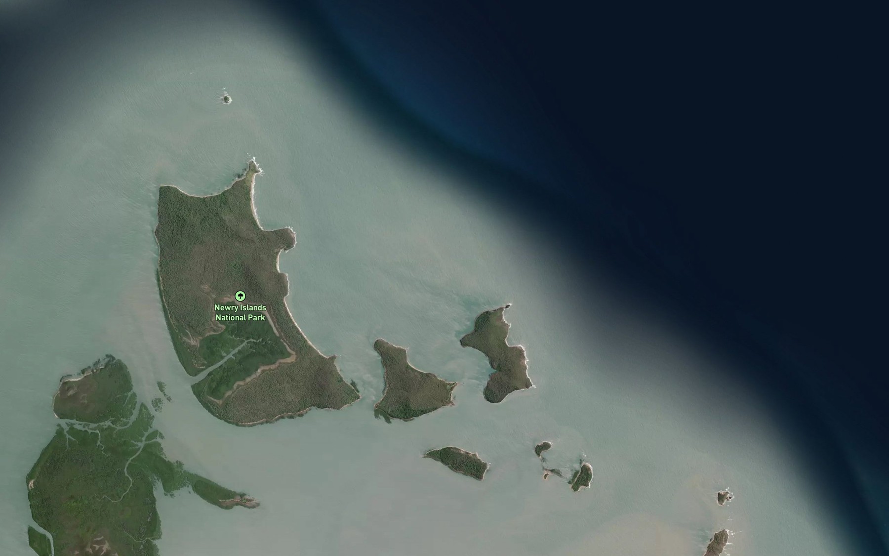 Satellite map of the Fish Reef