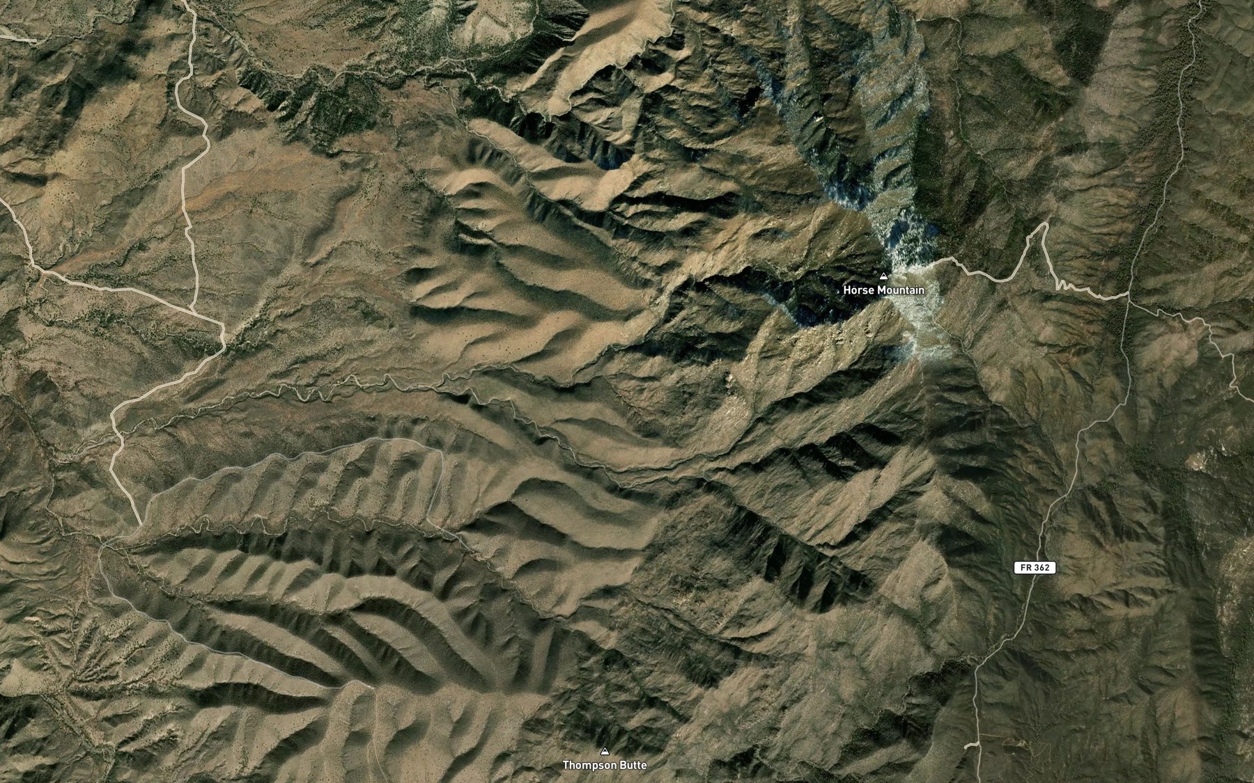 Satellite map of the Y Spring