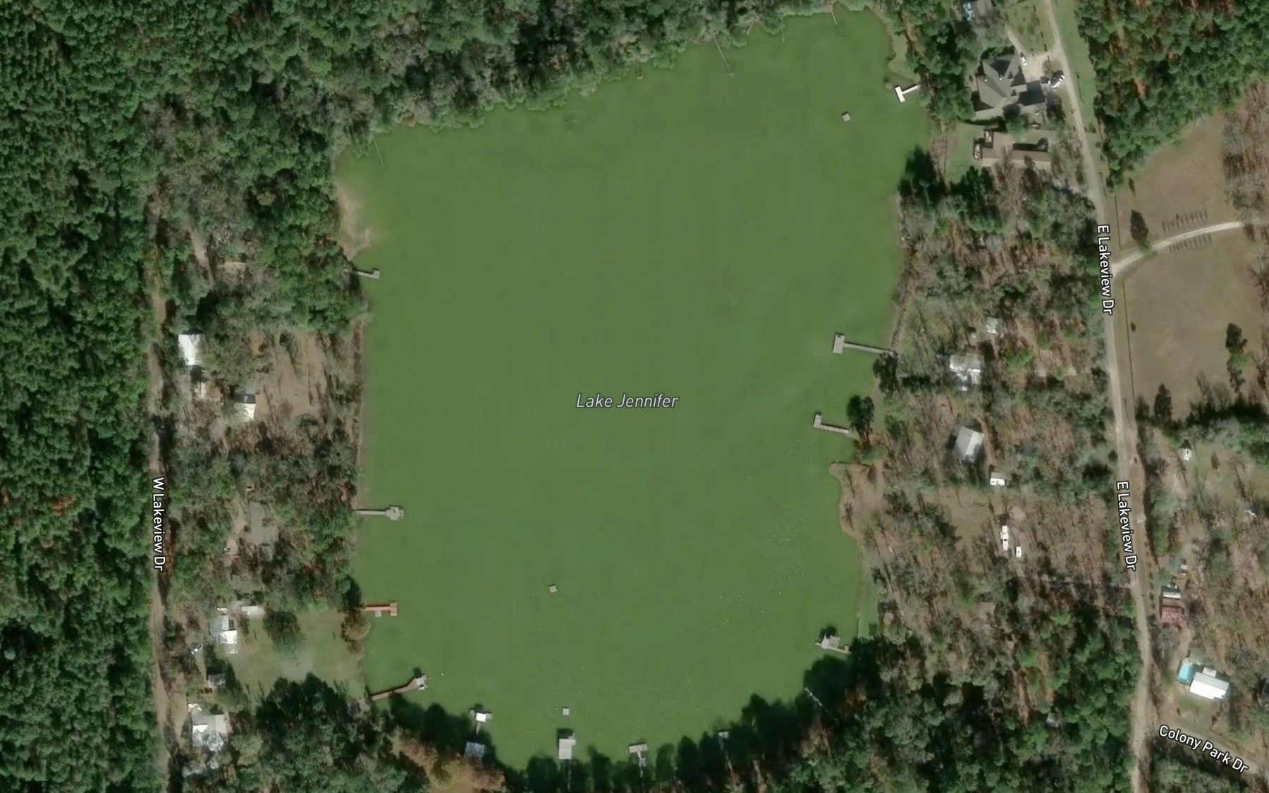Satellite map of the Lake Jennifer