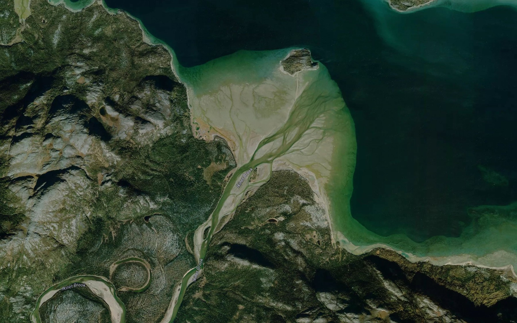Satellite map of the Ikinet Brook