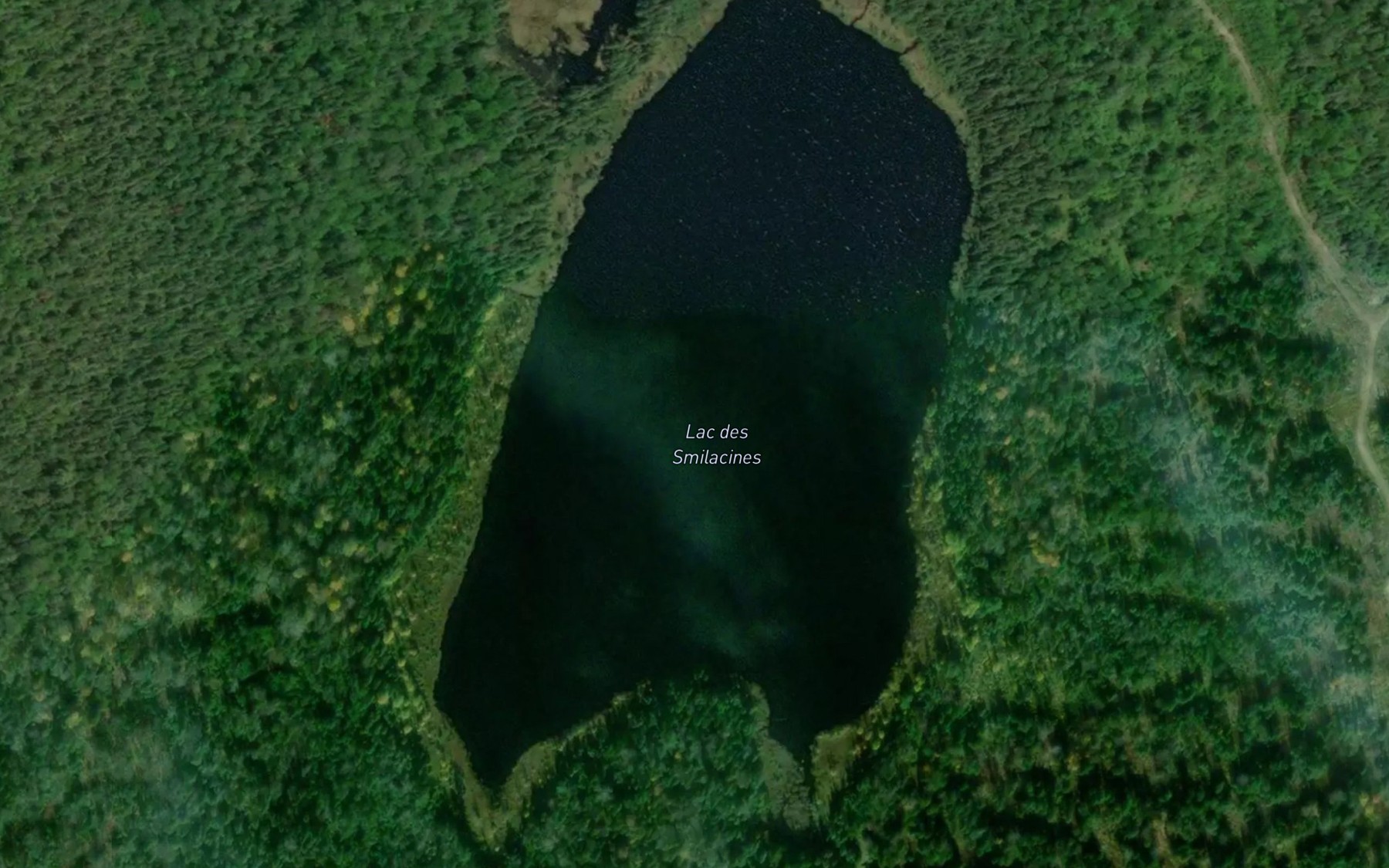 Satellite map of the Lac des Smilacines