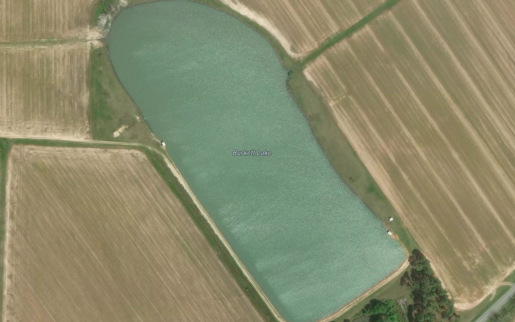 Satellite map of the Burkett Lake