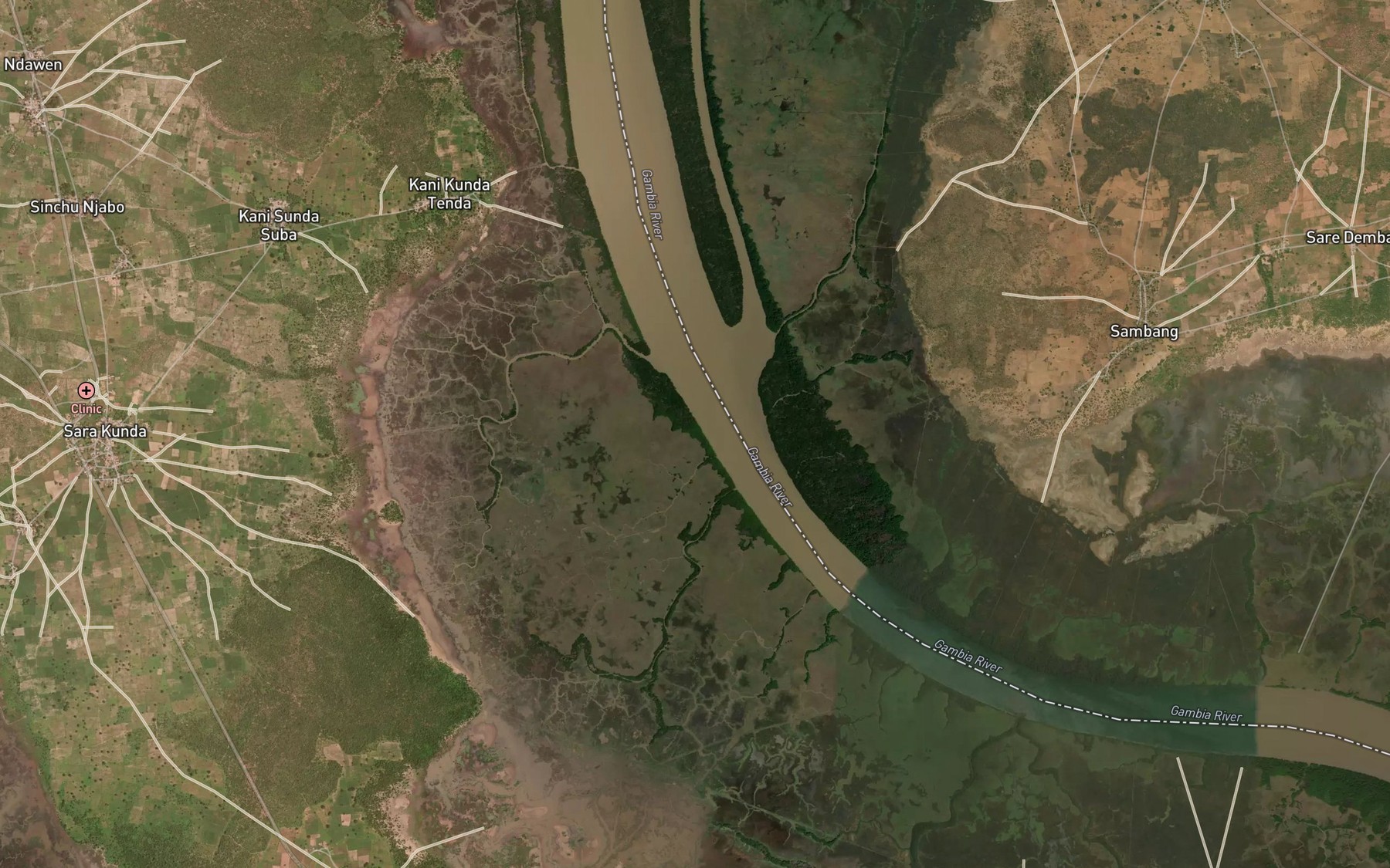 Satellite map of the Dankunku Bolon