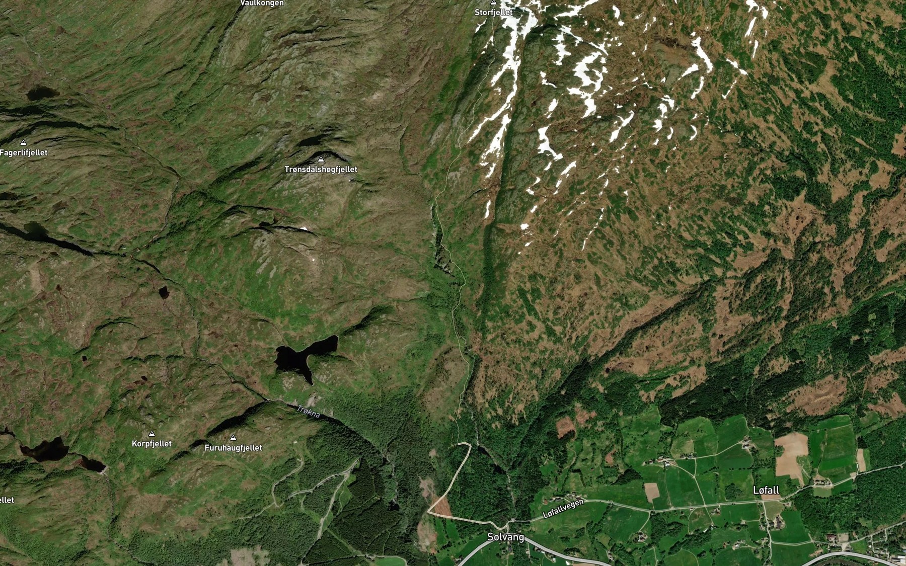 Satellite map of the Litltrokna
