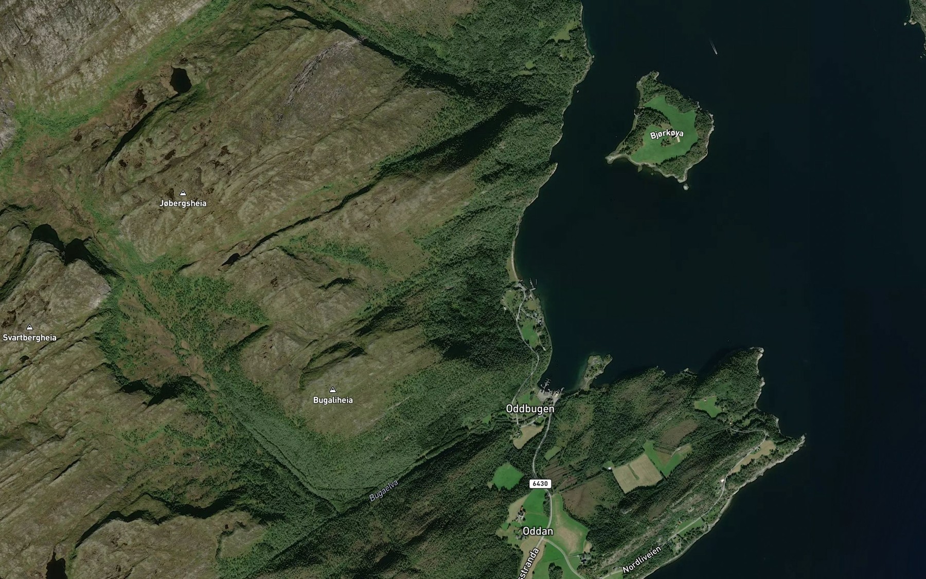Satellite map of the Liabekken