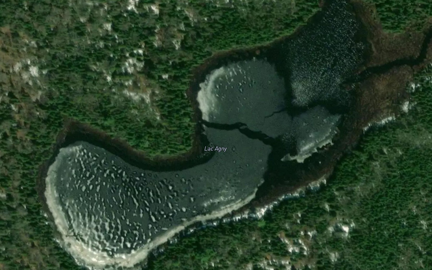 Satellite map of the Lac Agny