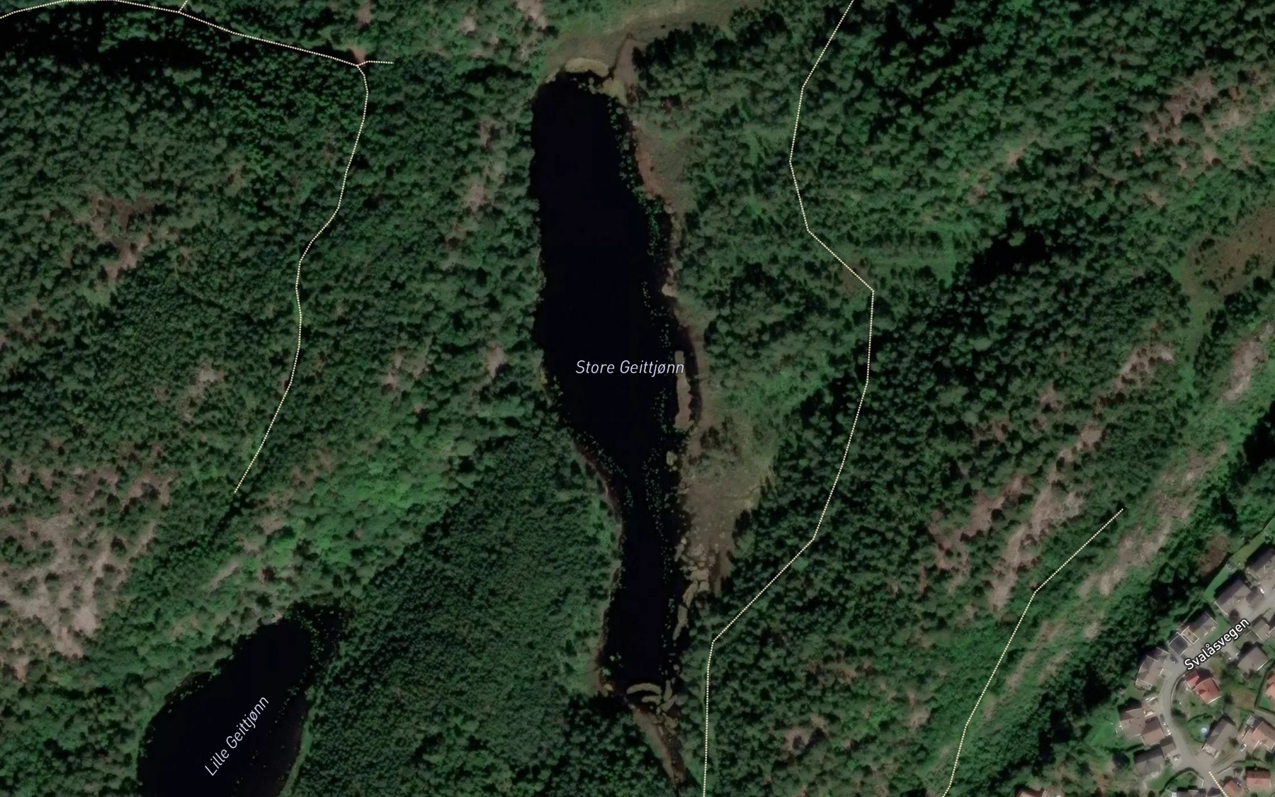 Satellite map of the Store Geittjonn