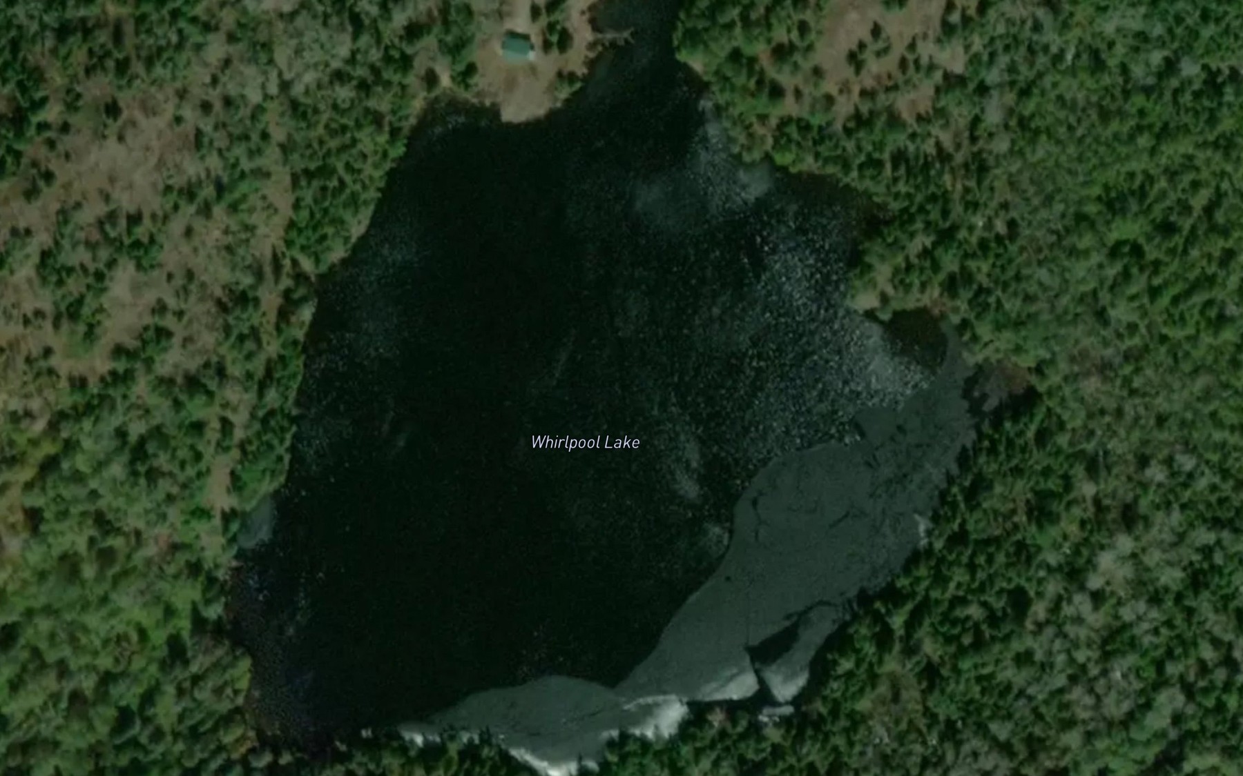 Satellite map of the Whirlpool Lake