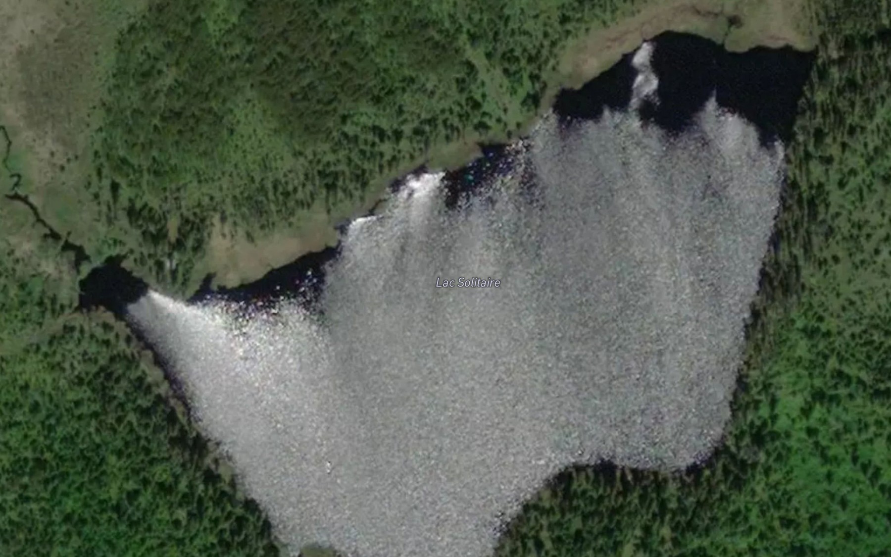 Satellite map of the Lac Solitaire