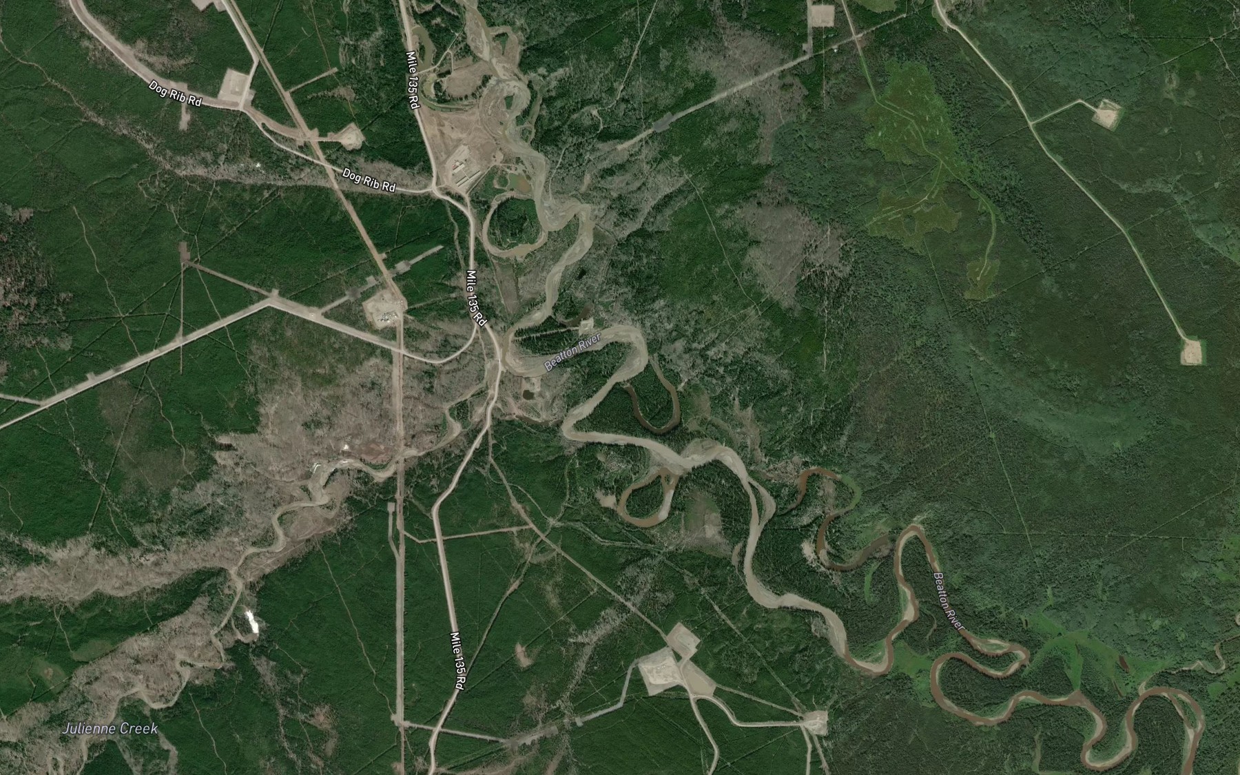 Satellite map of the Julienne Creek