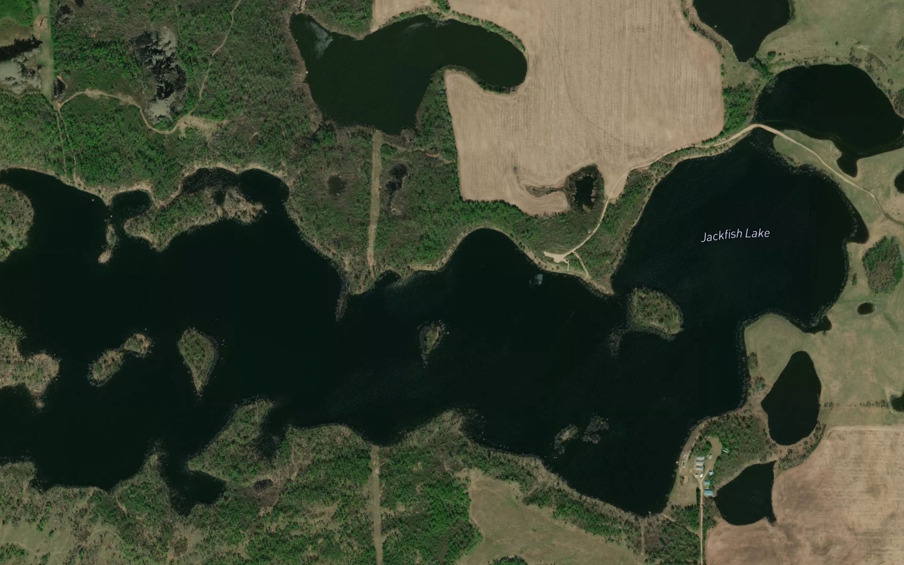 Satellite map of the Jackfish Lake