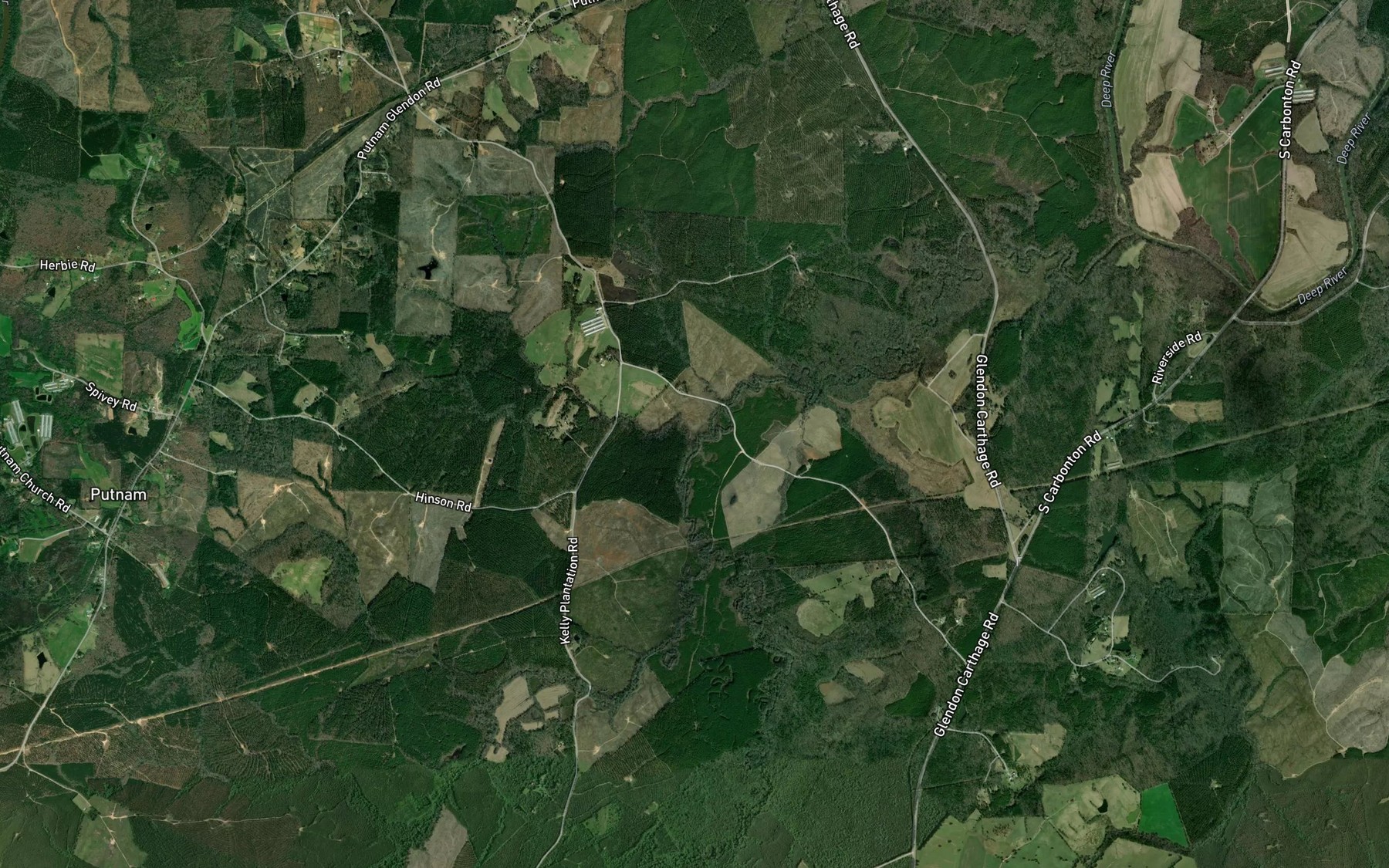 Satellite map of the Persimmon Glade Branch