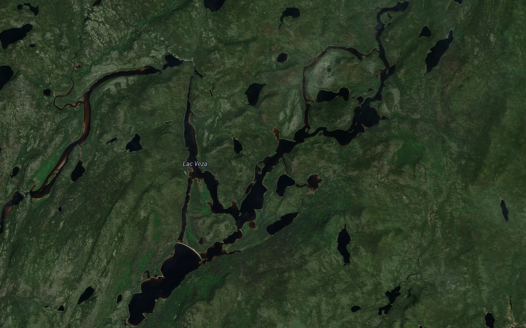 Satellite map of the Lac Veza