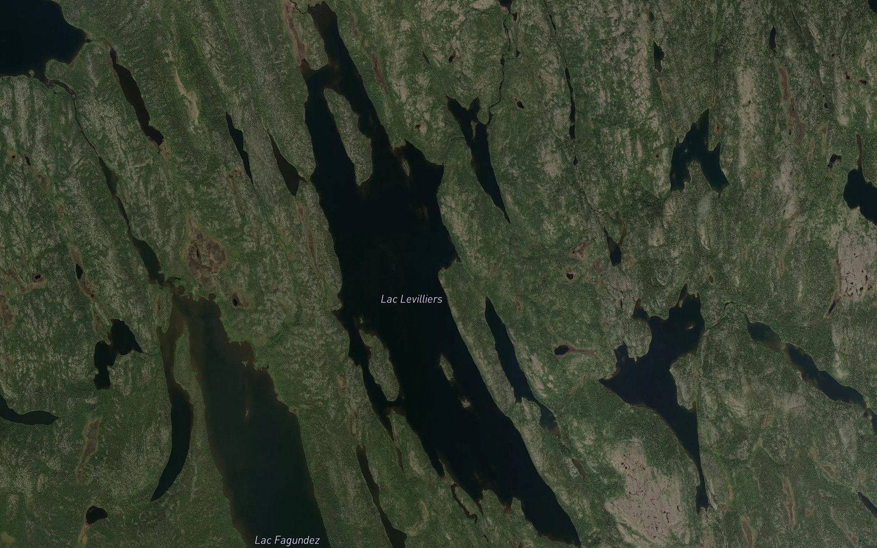 Satellite map of the Lac Levilliers
