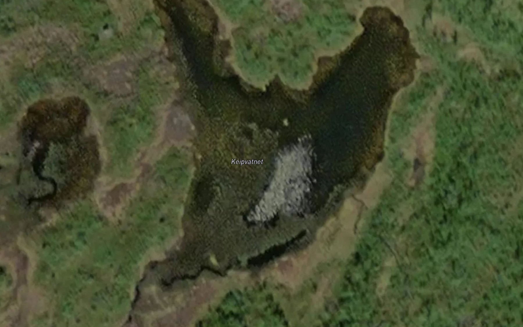 Satellite map of the Kjeipvatnet