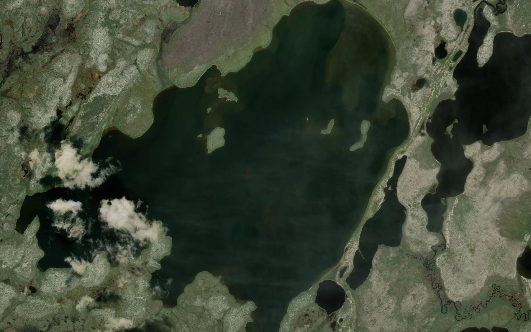 Satellite map of the Taykow Lake