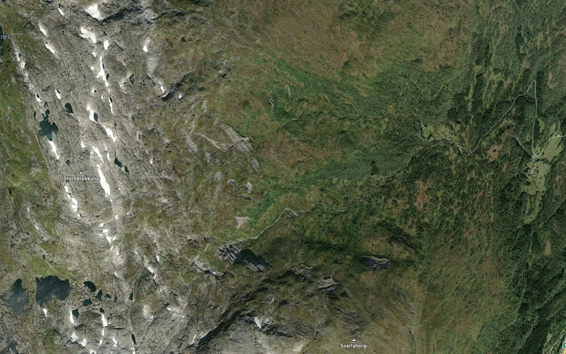 Satellite map of the Tjornagrovi