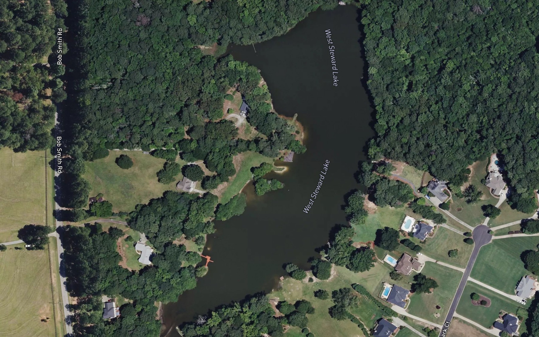 Satellite map of the West Steward Lake