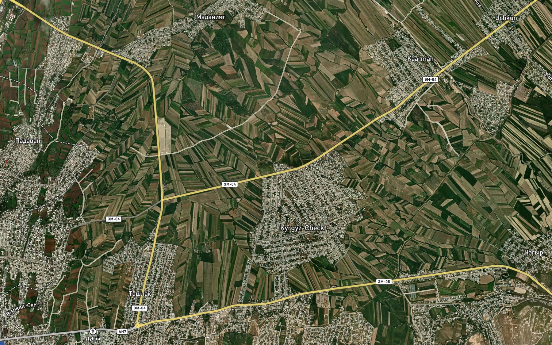 Satellite map of the Aryk Yuvash