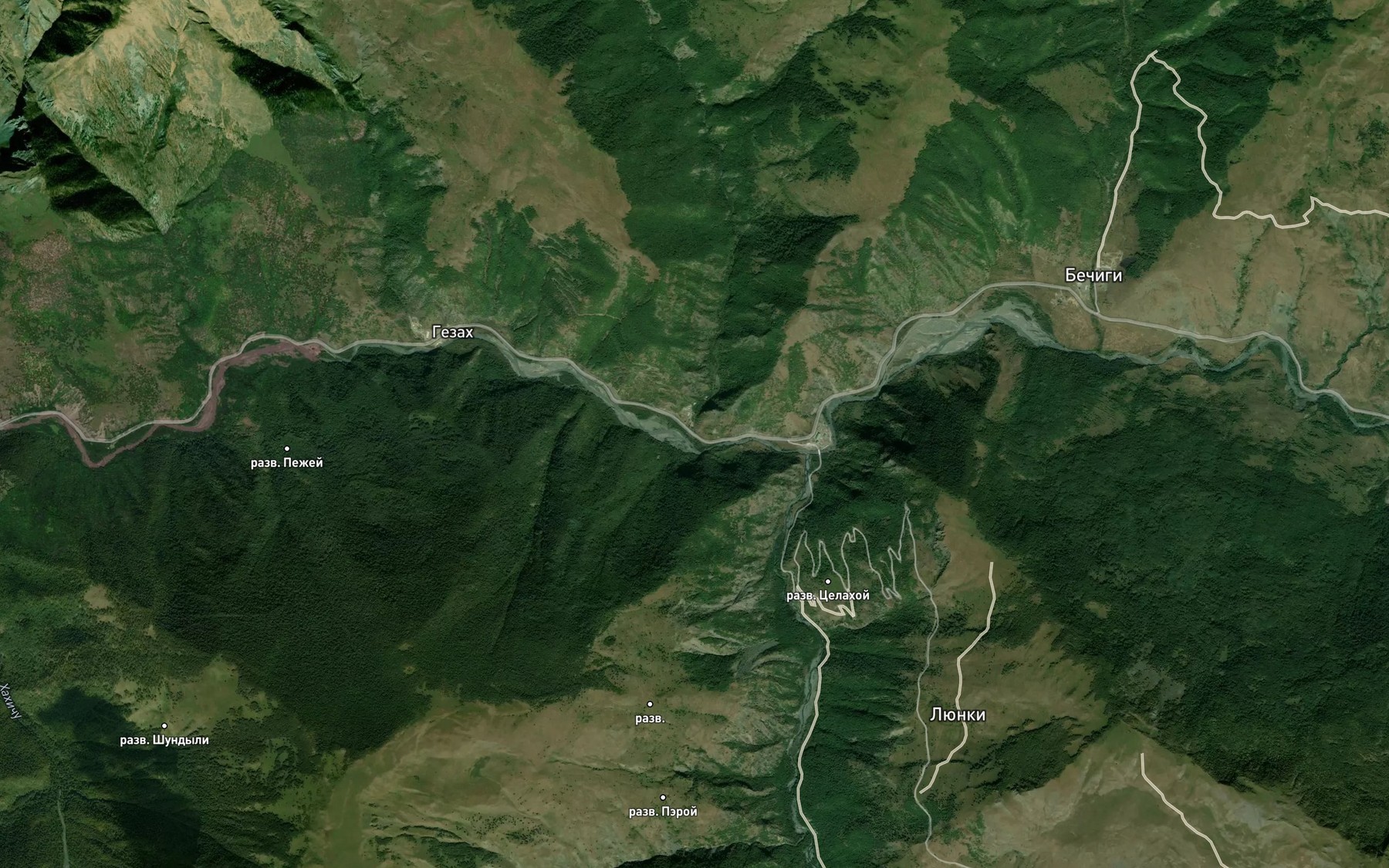 Satellite map of the Tongkhayark