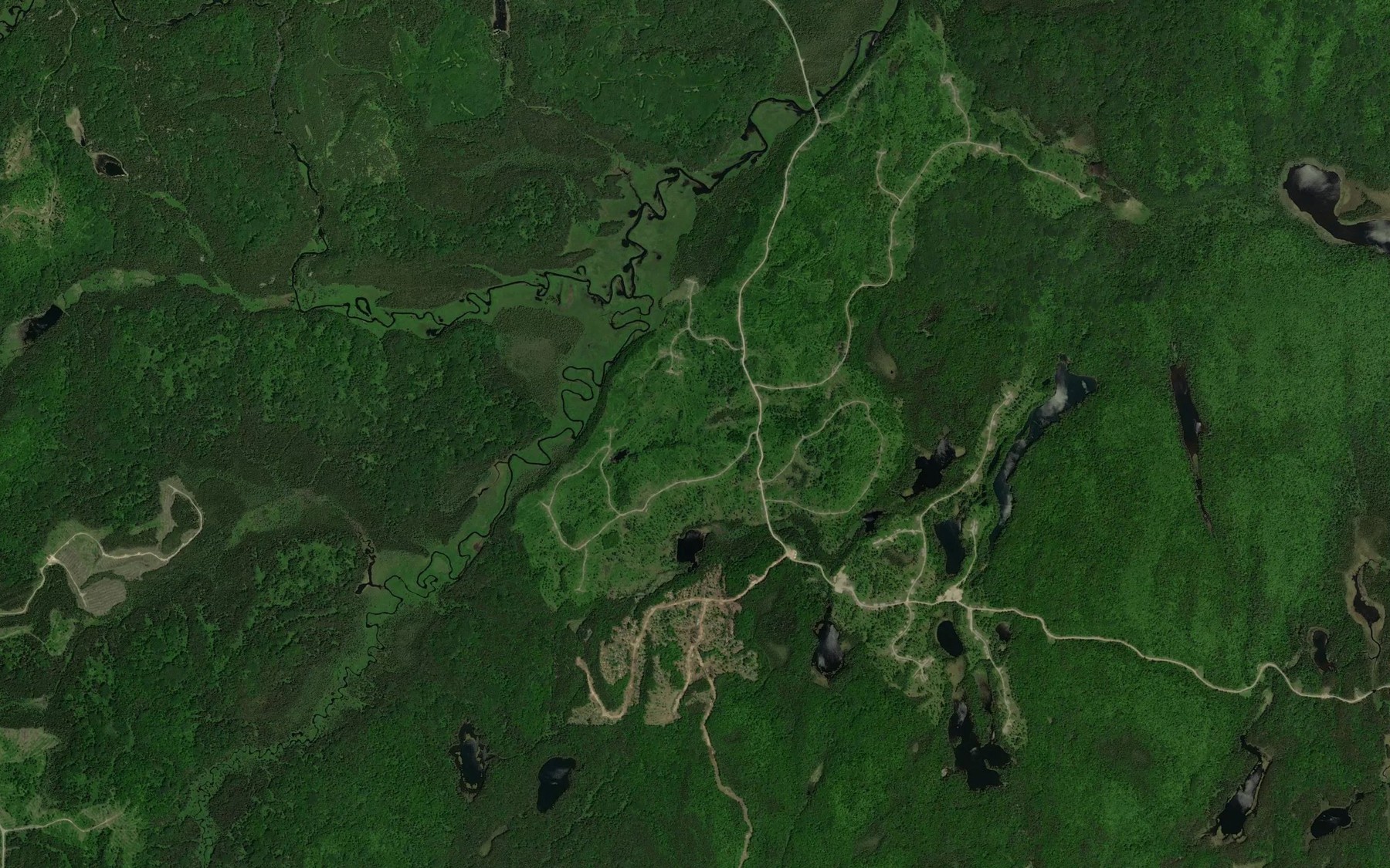 Satellite map of the Barnet Creek