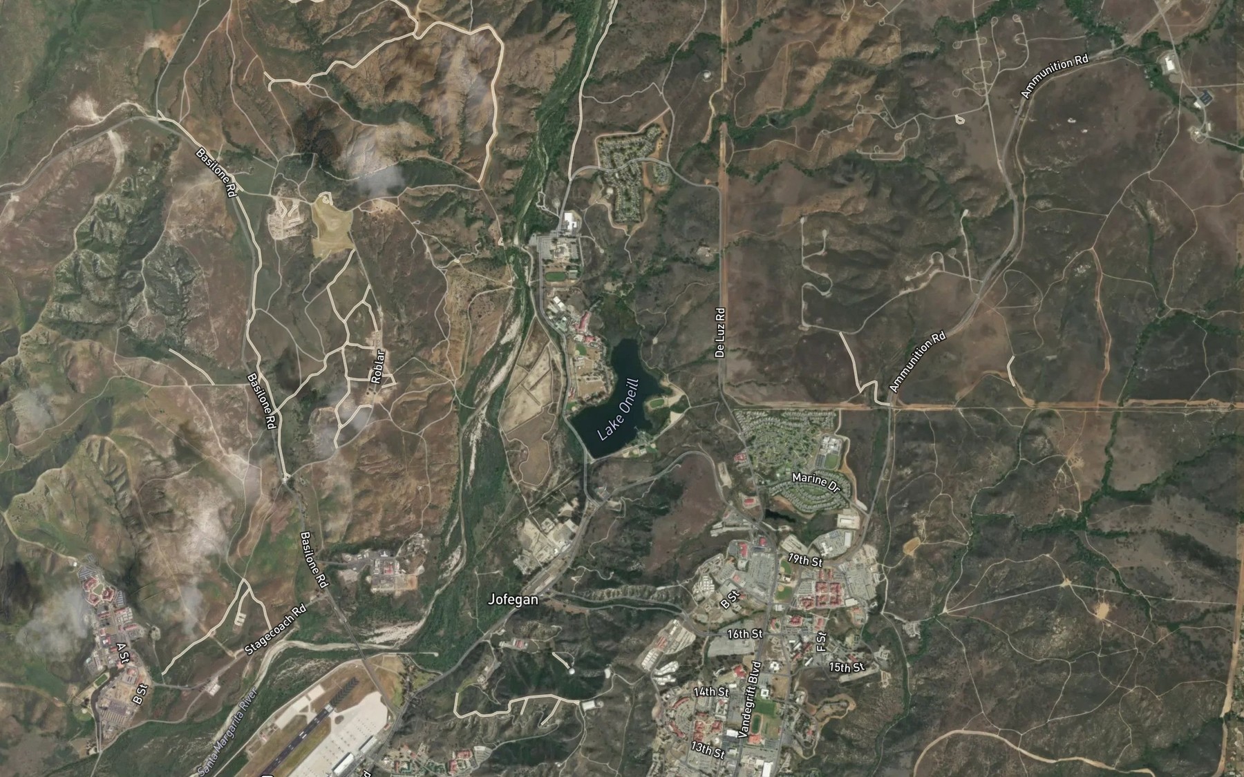Satellite map of the Lake O'Neill