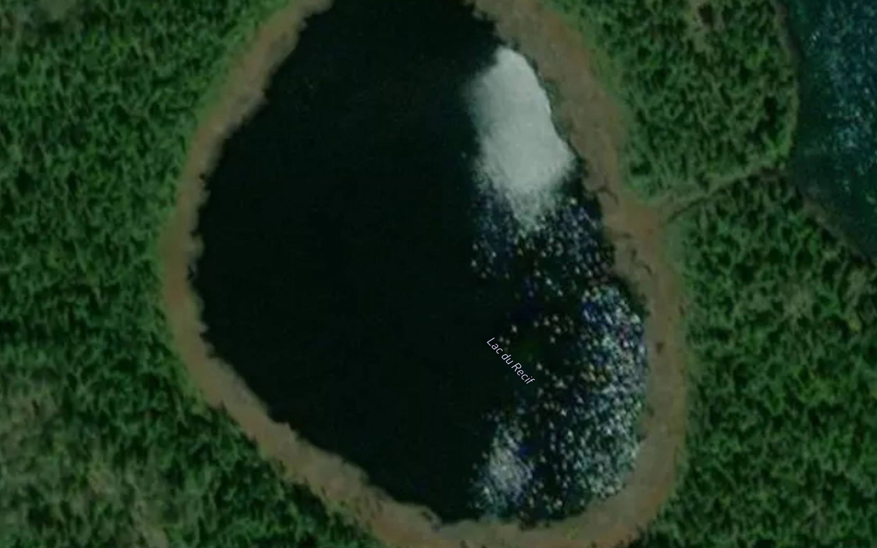 Satellite map of the Lac du Recif