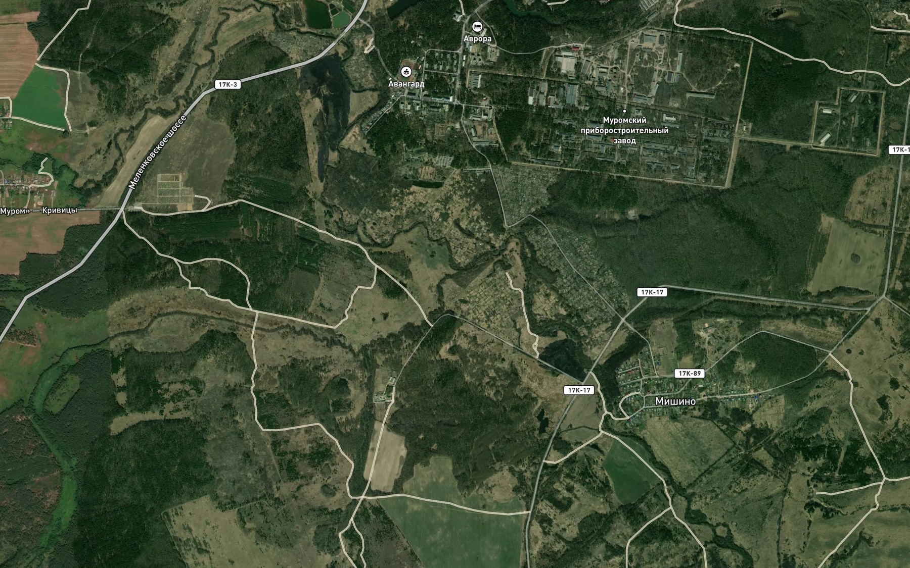 Satellite map of the Chernaya