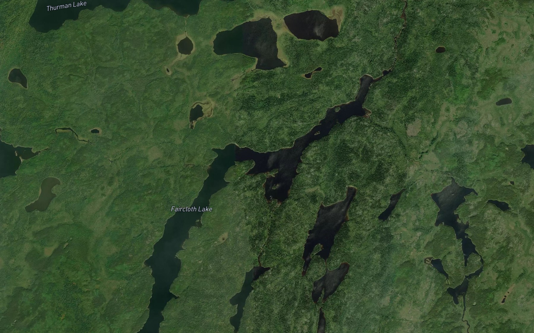 Satellite map of the Faircloth Lake