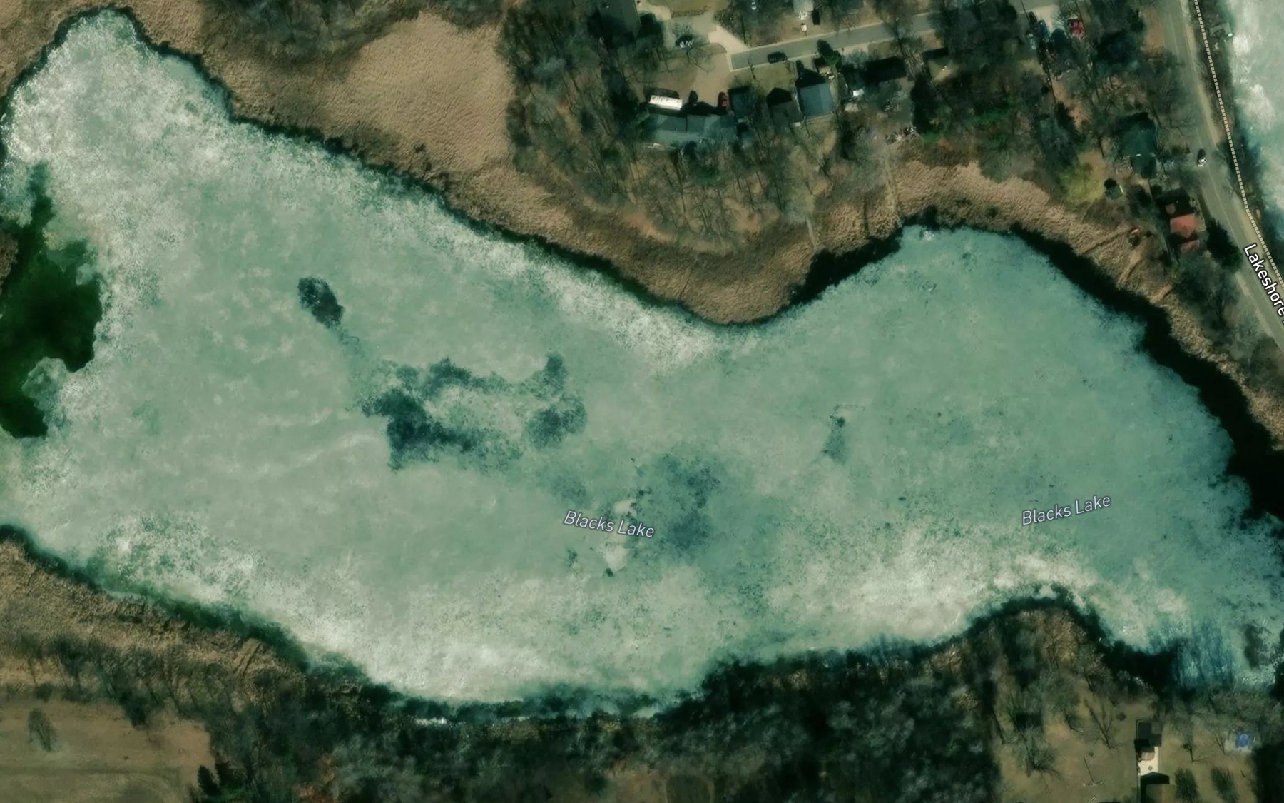 Satellite map of the Blacks Lake